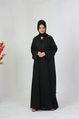 Black Meshed Abaya