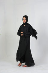 Black Meshed Abaya