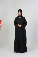 Black Meshed Abaya