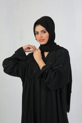 Black Meshed Abaya
